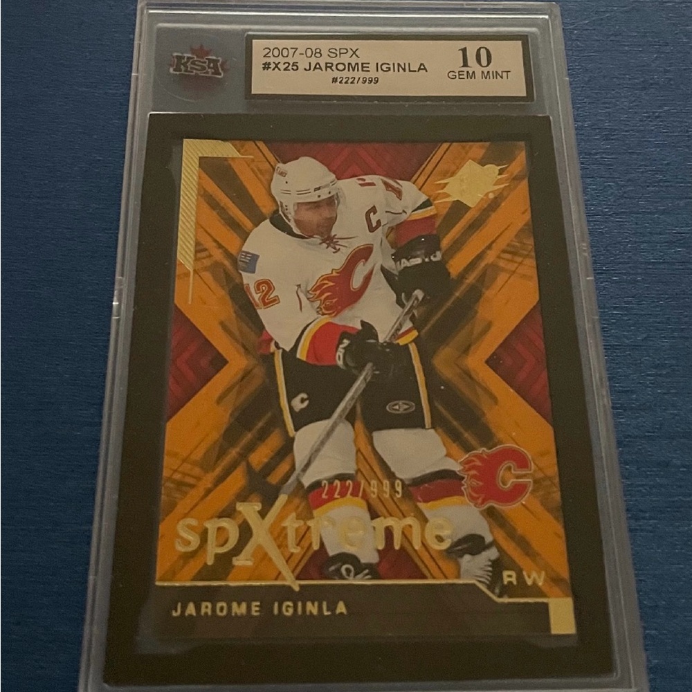 2007-08 SPX  Graded 10 (ksa) Jarome Iginla Hockey Card